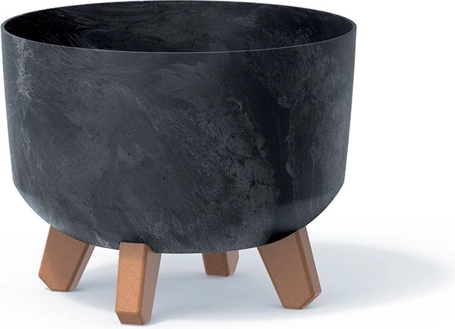 Cache-pot Gracia effet béton 20 cm anthracite