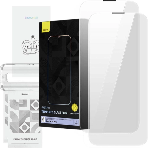 Gehard glas BASEUS Corning met stof­filter voor iPhone 14 Pro