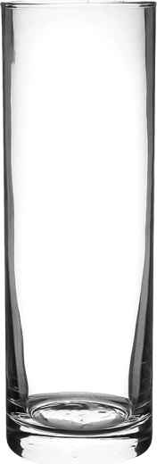 Clear glass vase Cylinder 10 × 40 cm