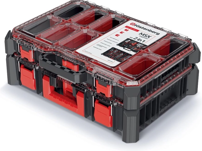 Set of Plastic Organizers 54.3 × 39 × 20 cm – Black