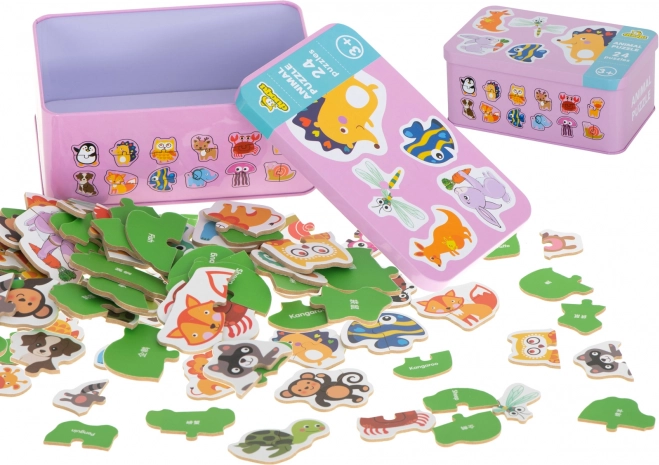 Wooden Animal Educational Puzzle in Box