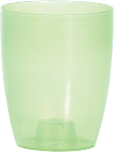 Cache-pot pour orchidées COUBI 16 cm vert mat transparent