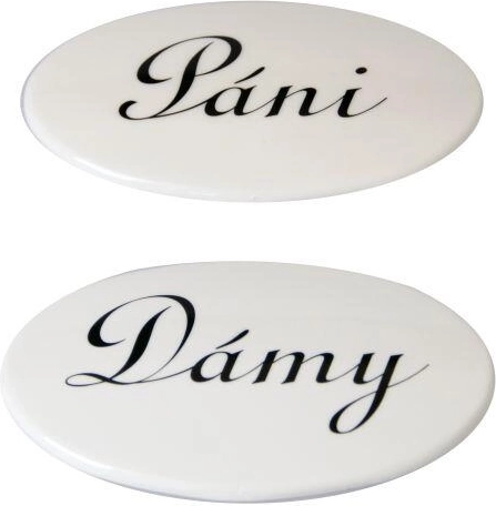 Set of Door Signs Ladies and Gentlemen – white, plastic, 2 pcs