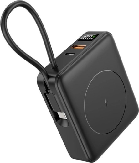 powerbank tracer scout 10000 mah met magnetisch draadloos opladen 15 w, pd 20 w en qc 22,5 w