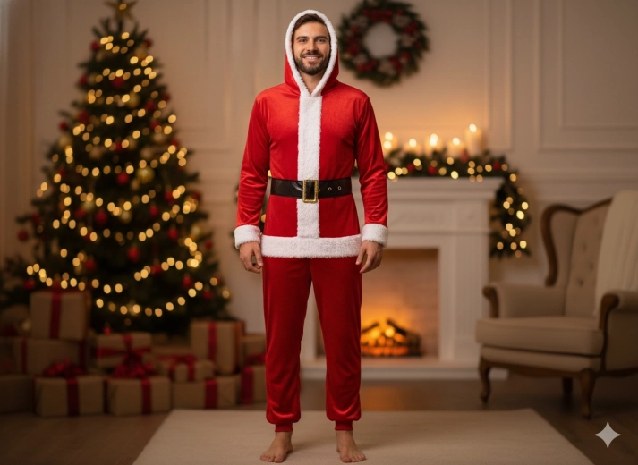 One-piece Santa Claus Costume – Size L