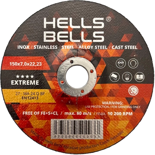 Grinding wheel for steel 150 × 7 × 22.2 mm