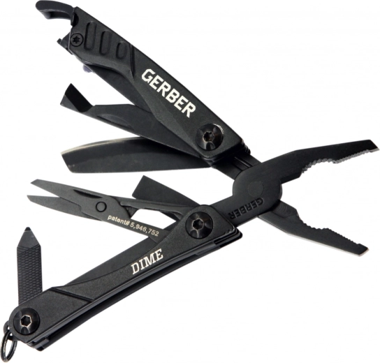 Gerber Dime Multi-Tool black multi-function tool with 12 functions