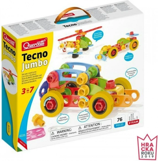 Quercetti set di costruzioni Tecno Jumbo – set di costruzione creativo per bambini