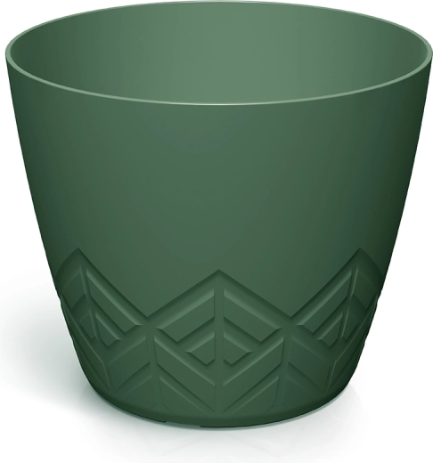 Cache-pot en plastique Areco 15,8 cm vert foncé