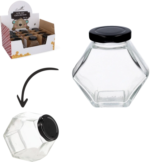 Hexagonal Jar with Lid 100 ml