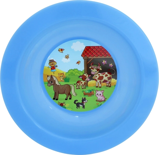 Otroški globok krožnik Farma 17,3 cm plast