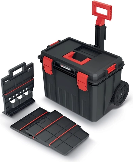 Valigia porta attrezzi con ruote MODULAR SOLUTION 530 × 355 × 390 mm, nera