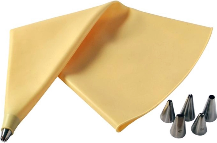 Sac à poche decorativo in silicone TORO con 6 beccucci