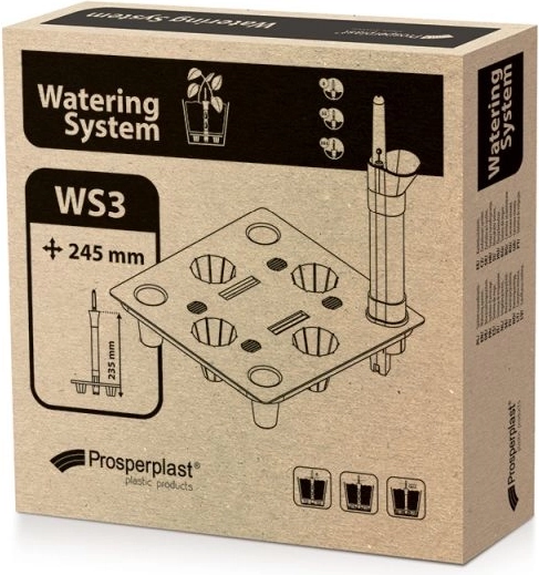 Selvvandingssystem til firkantede blomsterkasser 24,5 × 24,5 cm