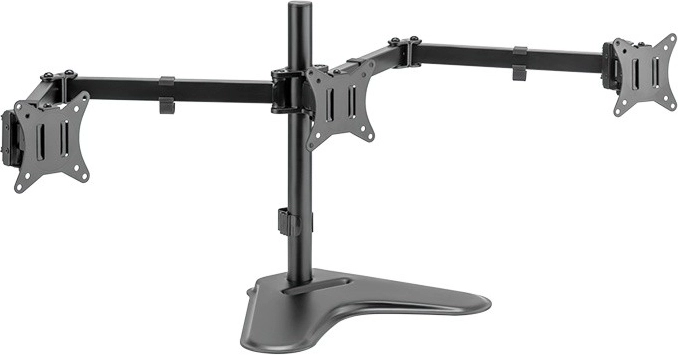 Supporto da scrivania per tre monitor 17–27" (max 7 kg per braccio)