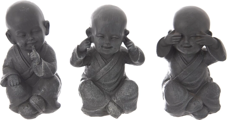 Dekorativní soška buddha z polystone 15 cm (3 varianty)