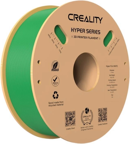 Filament CREALITY Hyper PLA grøn 1,75 mm, 1 kg
