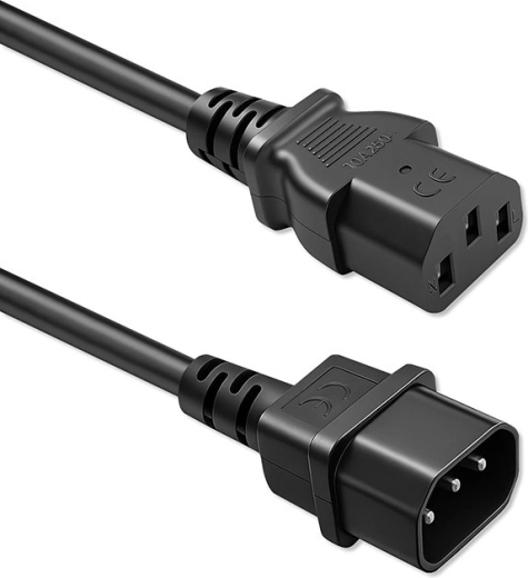 Cavo di alimentazione Schuko – IEC C13 per C14, 3×0,75 mm², 2 m, rame Qoltec