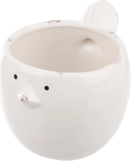 Ceramic Bird Planter, White, 17 cm