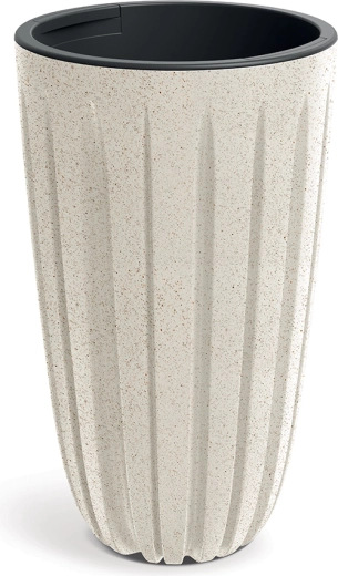 Vaso Eco Wood, bianco, diametro 29 cm