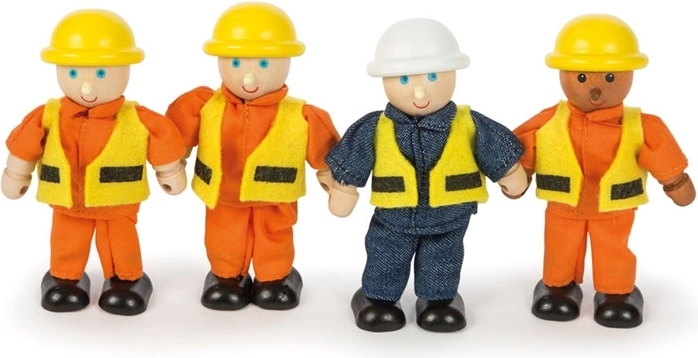 Tidlo personaggi in legno Costruttori (4 pz)