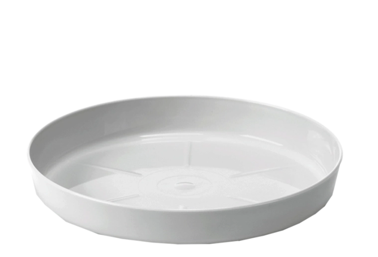 Soucoupe blanche pour pot de fleurs LAMELA 34 cm