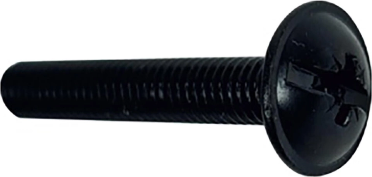 Śruby z łbem podkładkowym M4 × 10, czarne (15 szt.)