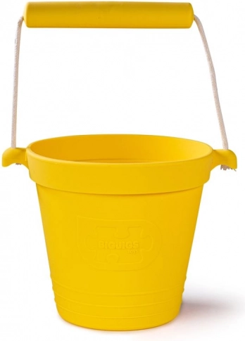 BIGJIGS TOYS Silicone Beach Bucket – Yellow