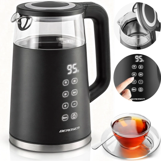 BERDSEN 1.7 L Electric Kettle with Touch Controls