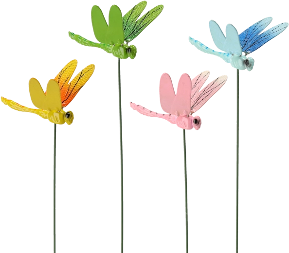 Garden stake decoration – dragonfly 10 × 50 cm