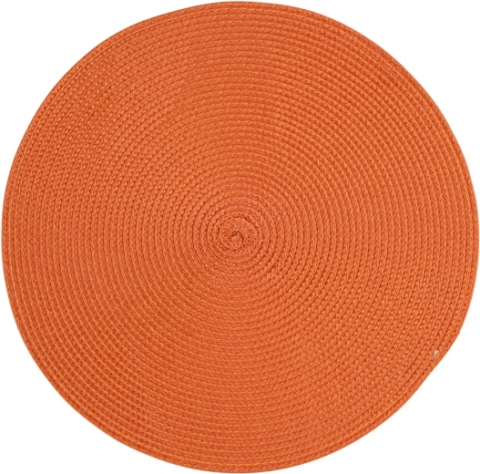 Set de table rond en polypropylène couleur terracotta 38 cm