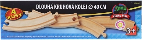 Vláčky Max binario curvo lungo - 4 pezzi