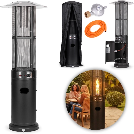 Plinski terasni grijač 11 kW s regulatorom, crijevom i navlakom – MULTIGARDEN