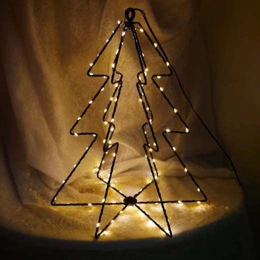 Christmas LED decoration – 30 cm tree with warm white battery lights