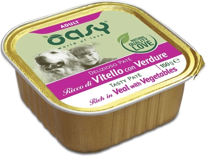 Oasy Tasty Paté for adult dogs with veal and vegetables 150 g