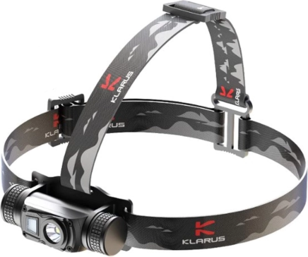 Klarus HL1 lampe frontale à double LED 1200 lm, recharge USB, batterie 18650 2600 mAh