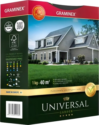 Mélange universel de graines de gazon premium 1 kg – pelouse résistante et dense