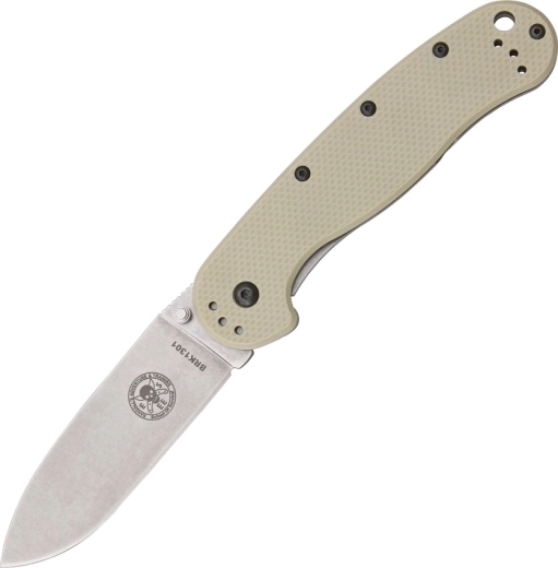 ESEE Avispa Tan pocket knife 8.9 cm, stonewash, sand, FRN