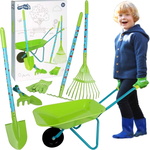 Großes Kinder-Gartenset mit Schubkarre SMALL FOOT