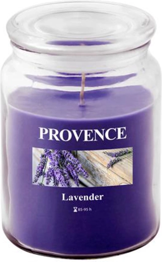 Candela profumata in vetro Provence lavanda 95 ore