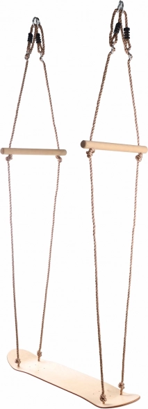 Altalena in legno a forma di skateboard per bambini