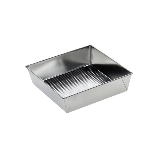 Square steel baking pan with embossed base 23.5 × 23.5 × 6 cm SNB