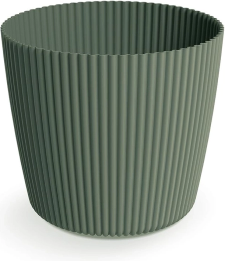 Pot de fleurs en plastique Milly Round 10,9 cm vert foncé