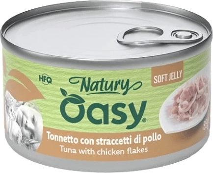 Oasy Natury delicate jelly – tuna with chicken pieces 90 g