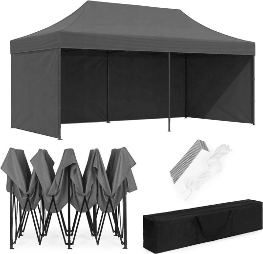 Gazebo da giardino automatico 3×6 m, grigio, MultiGarden