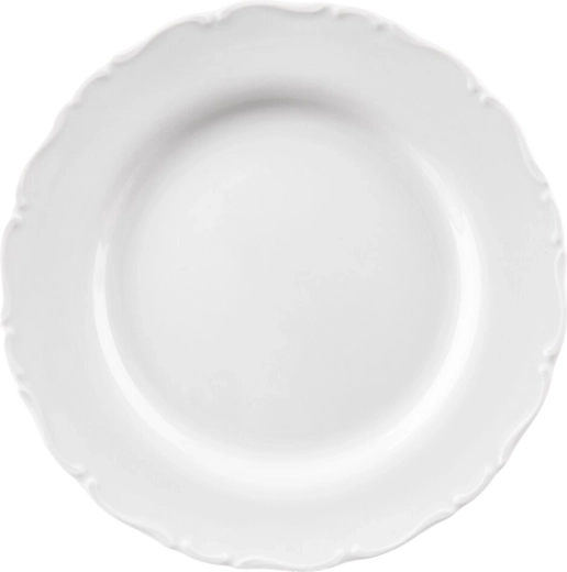 Porcelæn flad tallerken MONA med kant 24,5 cm