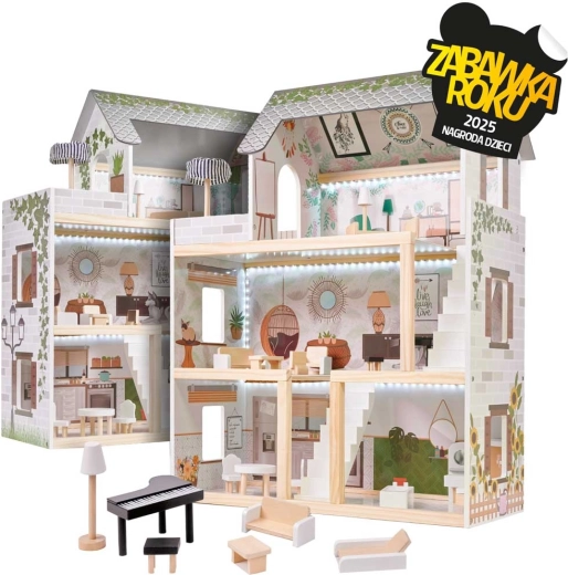 Maison de poupées en bois LULILO Floro boho LED