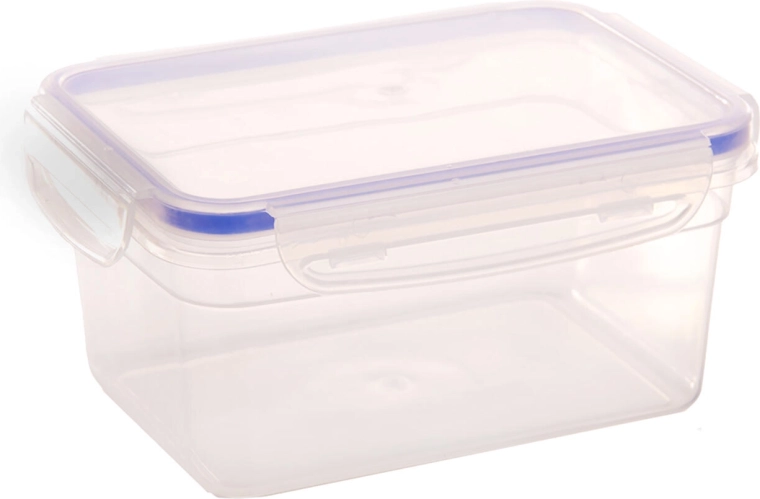 Contenitore rettangolare in plastica Cadenza da 1,1 l con chiusure a scatto