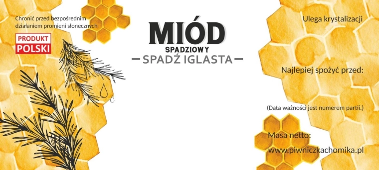 Set of Labels for Honey – Conifer Honeydew 116 × 50 mm, 100 pcs
