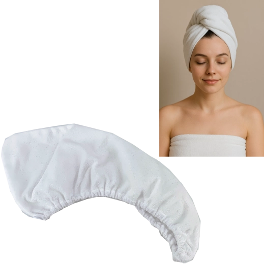 Microfiber Hair Drying Turban 25 × 64 cm – Pink